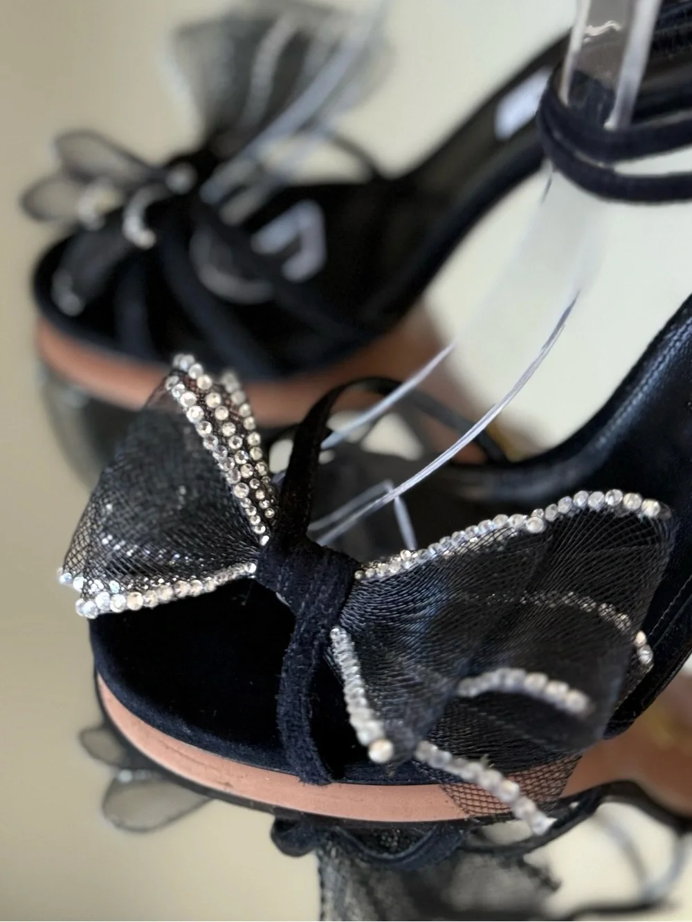 Like new Aquazzura Reve embellished suede sandals $1,150 36.5